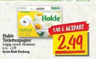 NP Discount Hakle toilettenpapier Angebot