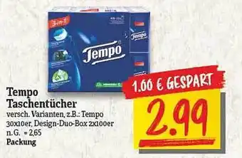 NP Discount Tempo taschentücher Angebot