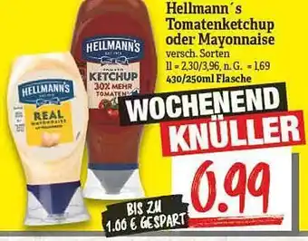 NP Discount Hellmann's tomatenketchup oder mayonnaise Angebot