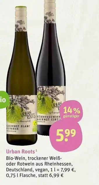 tegut Urban roots bio-wein Angebot