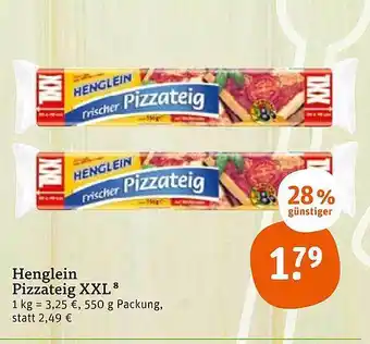 tegut Henglein pizzateig xxl Angebot