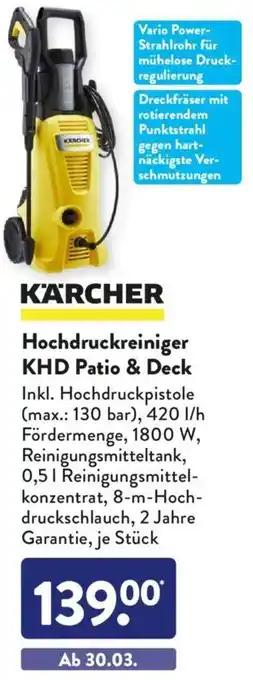 Aldi Süd Kärcher Hochdruckreiniger KHD Patio & Deck Angebot