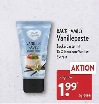 Aldi Nord Back family vanillepaste Angebot