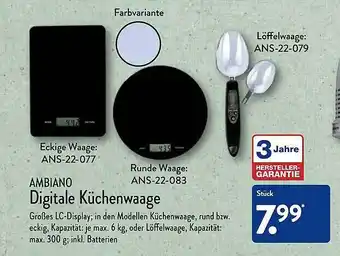 Aldi Nord Ambiano digitale küchenwaage Angebot