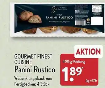 Aldi Nord Gourmet finest cuisine panini rustico Angebot