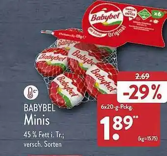 Aldi Nord Babybel minis Angebot