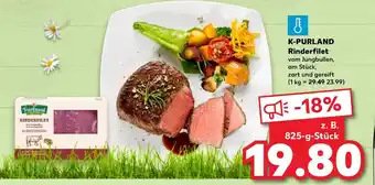 Kaufland K-Purland Rinderfilet 825g Angebot