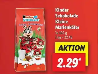 Lidl Kinder schokolade kleine marienkäfer Angebot