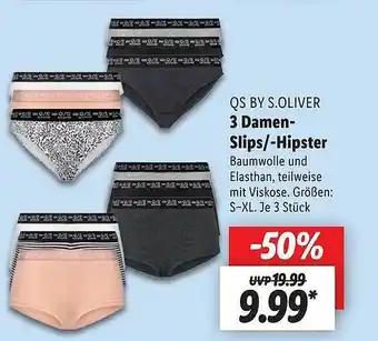 Lidl Qs by s.oliver 3 damen-slips oder -hipster Angebot