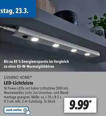 Lidl Livarno home led-lichtleiste Angebot