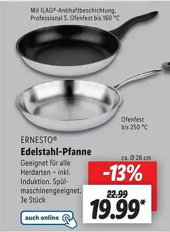 Lidl Ernesto edelstahl-pfanne Angebot