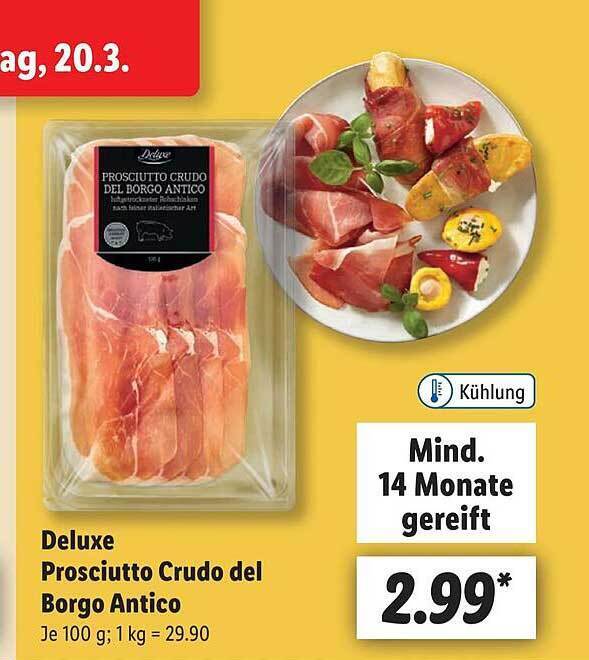 Deluxe prosciutto crudo del antico Angebot bei Lidl
