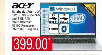 Marktkauf Acer notebook „aspire 3“ Angebot