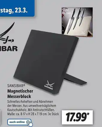 Lidl Sansibar magnetischer messerblock Angebot