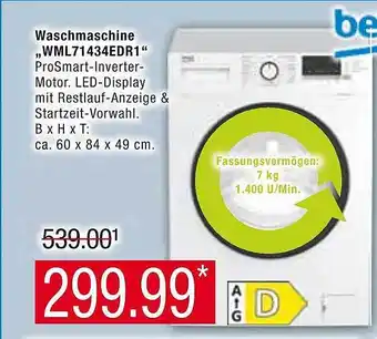 Marktkauf Waschmaschine „wml71434edr1“ Angebot