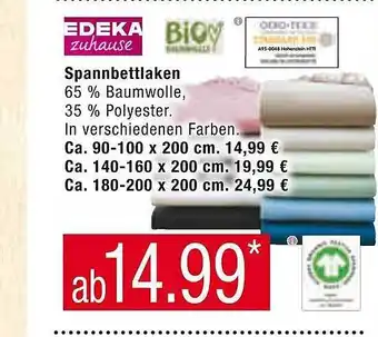 Marktkauf Edeka zuhause spannbettlaken Angebot