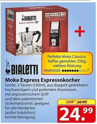 Famila Nord Ost Bialetti moka express espressokocher Angebot