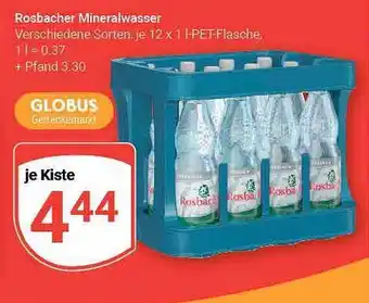 Globus Rosbacher mineralwasser Angebot