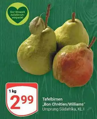 Globus Tafelbirnen „bon chrétien oder williams“ Angebot