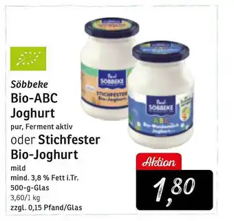 KONSUM Söbbeke bio-abc joghurt oder stichfeseter bio-joghurt Angebot