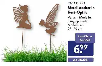 Aldi Süd Casa deco metallstecker in rost-optik Angebot