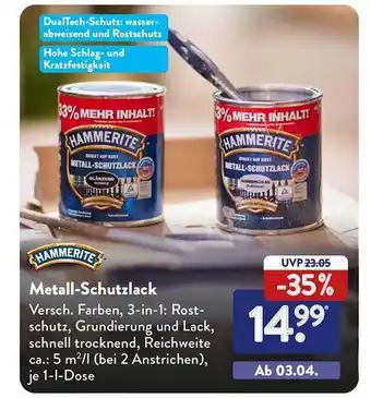 Aldi Süd Hammerite metall-schutzlack Angebot