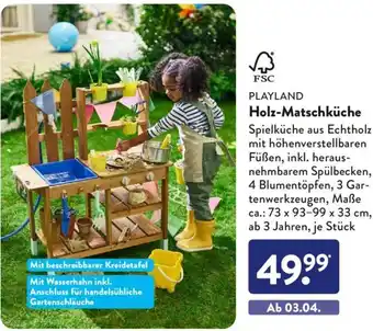 Aldi Süd Playland Holz Matschküche Angebot