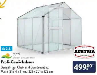 Aldi Süd GFP Profi Gewächshaus Angebot