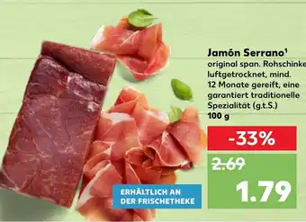 Kaufland Jamón Serrano 100g Angebot