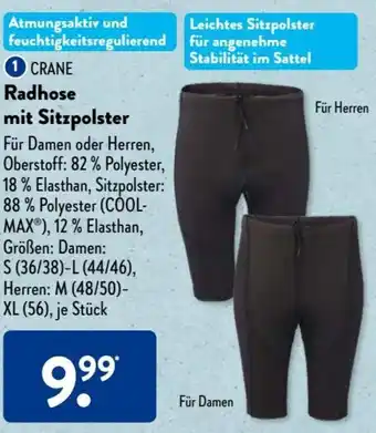 Aldi Süd Crane Radhose mit Spitzpolster Angebot