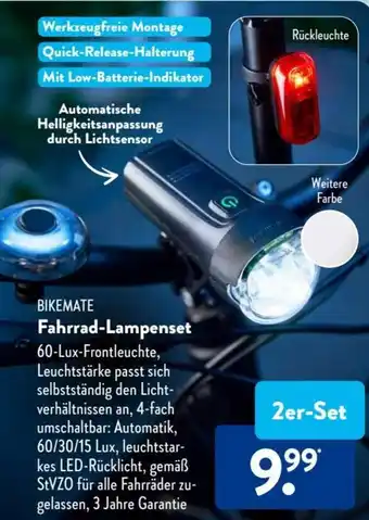 Aldi Süd Bikemate Fahrrad Lampenset 2er Set Angebot