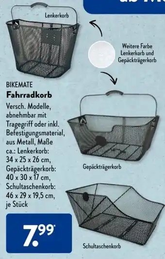 Aldi Süd Bikemate Fahrradkorb Angebot