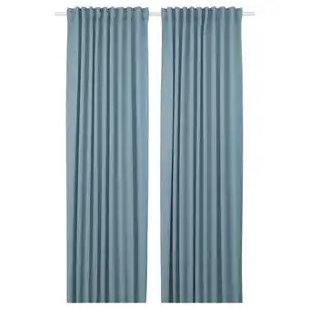 IKEA Majgull 2 gardinenschals (verdunk.) graublau 145x300 cm Angebot