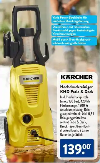 Aldi Süd Kärcher Hochdruckreiniger KHD Patio & Deck Angebot