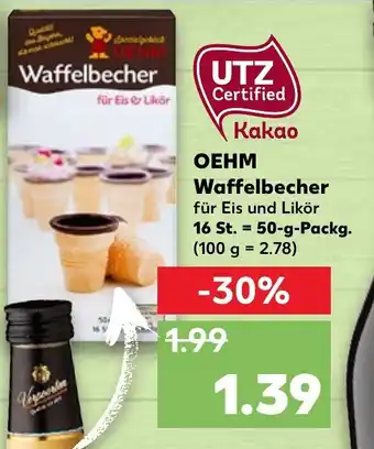 Kaufland OEHM Waffelbecher 50g Angebot