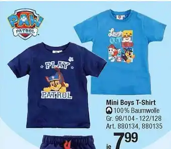 AWG Mode Paw patrol mini boys t-shirt Angebot