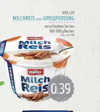 Edeka Struve Müller milchreis oder grießpudding Angebot