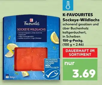 Kaufland K Favourites Sockeye Wildlachs 150g Angebot