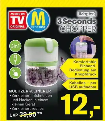 KODi Livington 3 seconds chopper multizerkleinerer Angebot