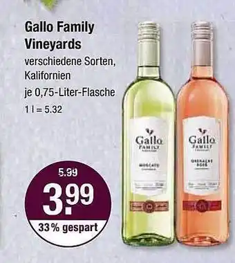 V Markt Gallo family vineyards Angebot