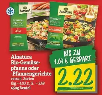 NP Discount Alnatura bio-gemüsepfanne oder -pfannengerichte Angebot