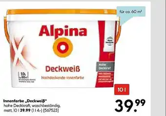 Hellweg Alpina innenfarbe deckweiß Angebot