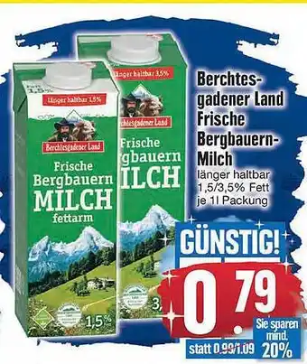 Edeka Berchtes-gardener Land Frische Bergbauern Milch Angebot