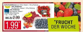 Marktkauf Edeka kulturheidelbeeren oder himbeeren oder erdbeeren Angebot