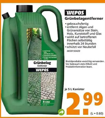 Globus Baumarkt Wepos grünbelagentferner Angebot