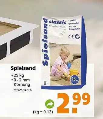 Globus Baumarkt Spielsand Angebot