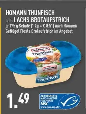 Marktkauf Homann thunfisch oder lachs brotaufstrich Angebot