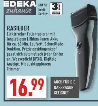 Marktkauf Edeka zuhause rasierer Angebot