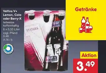 Netto Marken-Discount Veltins v+ lemon, cola oder berry-x Angebot