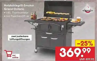 Netto Marken-Discount Holzkohlegrill-smoker grand ontario el fuego Angebot